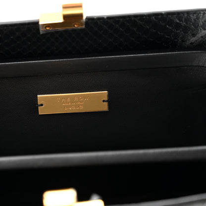 The Row Snakeskin Amazon Clutch Black 6 of 6