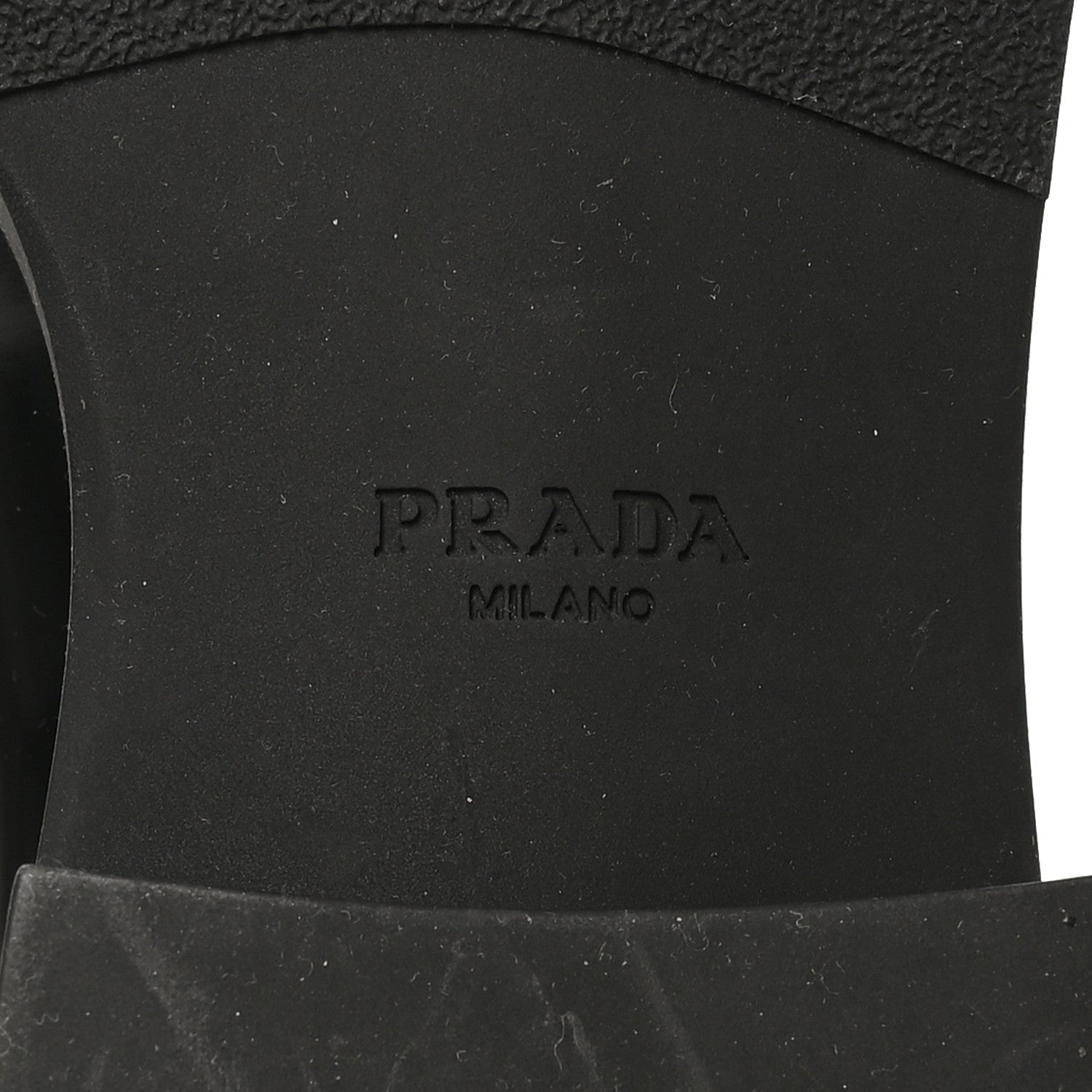 Prada Spazzolato Metal Triangle Logo 50mm Loafers 40 Black 7 of 9