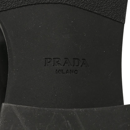 Prada Spazzolato Metal Triangle Logo 50mm Loafers 40 Black 7 of 9