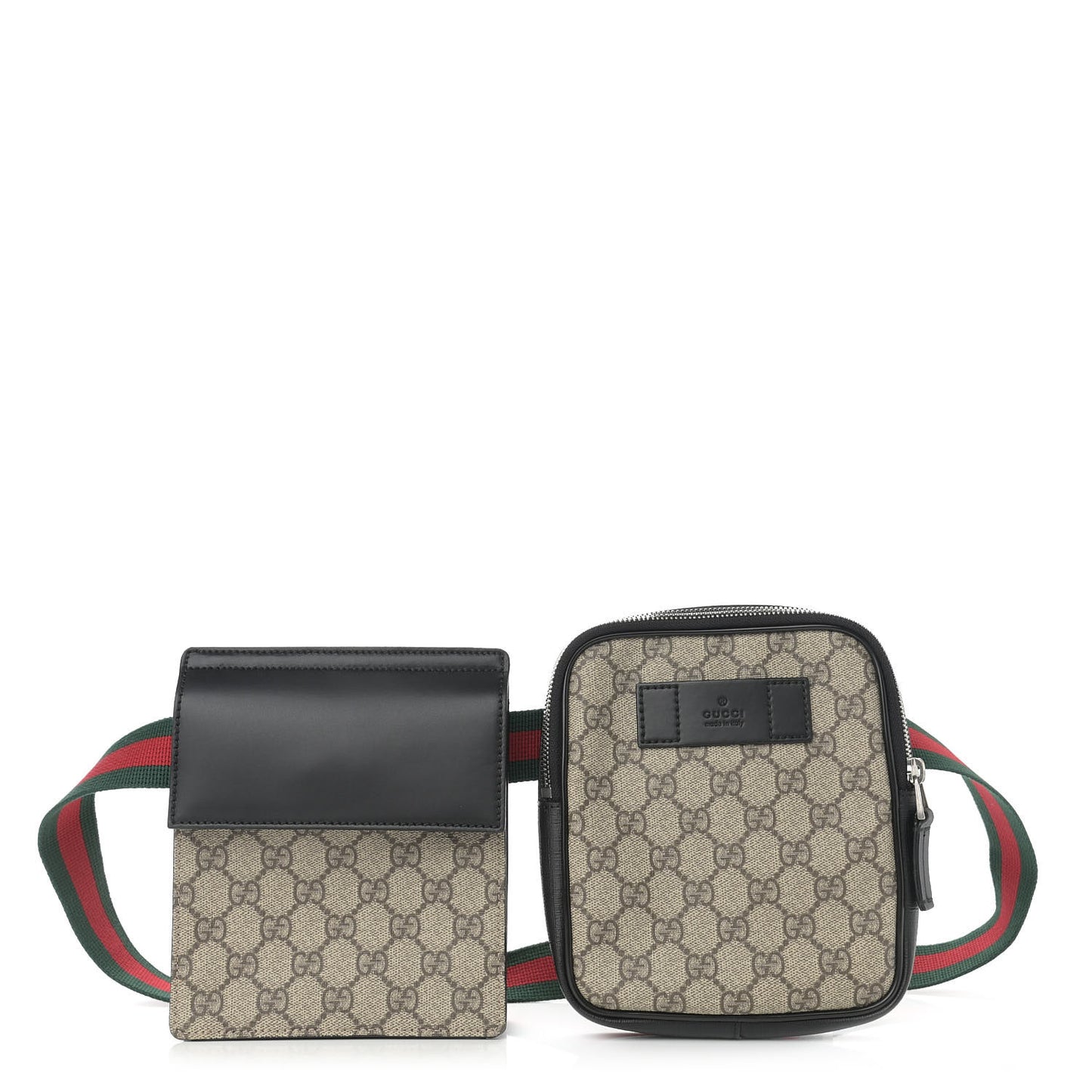 GG Supreme Monogram Web Belt Bag Black
