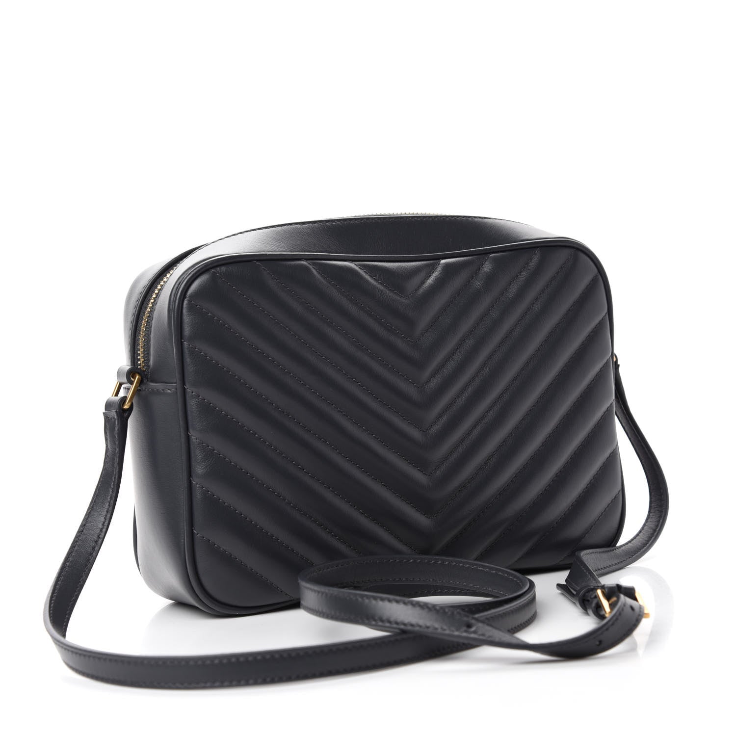 Saint Laurent Calfskin Matelasse Monogram Lou Camera Bag Dark Smog 3 of 10
