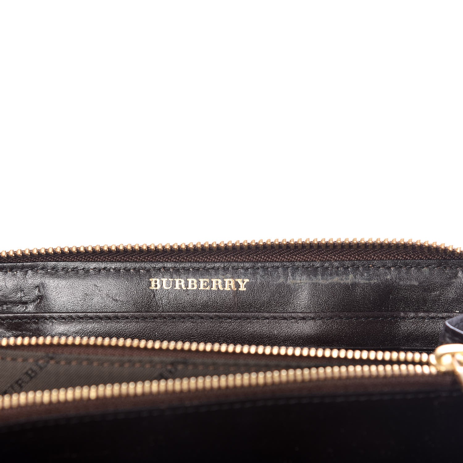 Burberry Haymarket Check Large Ziggy Zip Around Wallet Chocolate 6 of 7