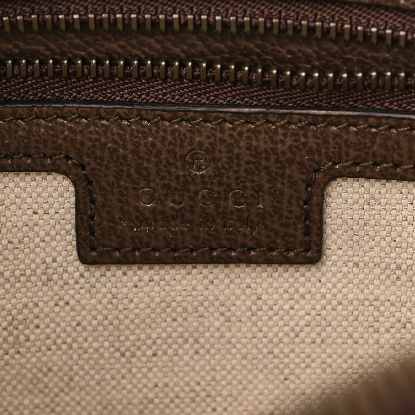 GG Supreme Monogram Textured Dollar Calfskin Web Ophidia Wristlet Shoulder Bag Beige Ebony New Acero