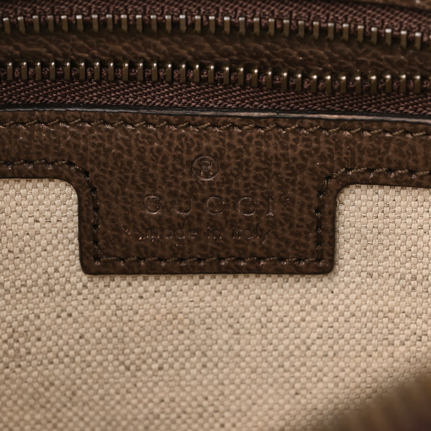 Gucci GG Supreme Monogram Textured Dollar Calfskin Web Ophidia Wristlet Shoulder Bag Beige Ebony New Acero 6 of 9