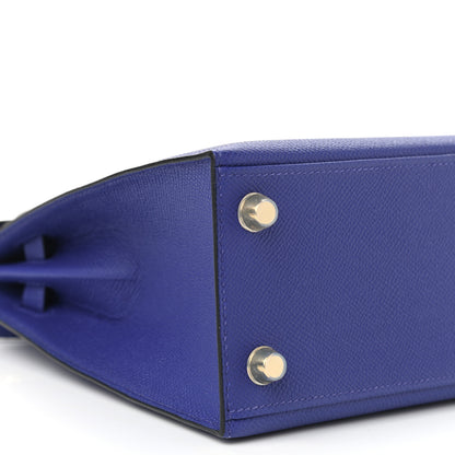 Hermes Epsom Kelly Sellier 25 Bleu Electrique 9 of 10