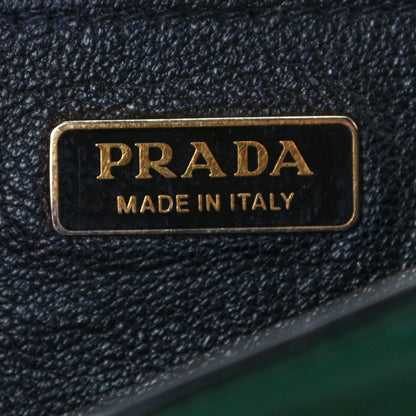 Prada City Calf Saffiano Cahier Bag Biliardo Black 11 of 15