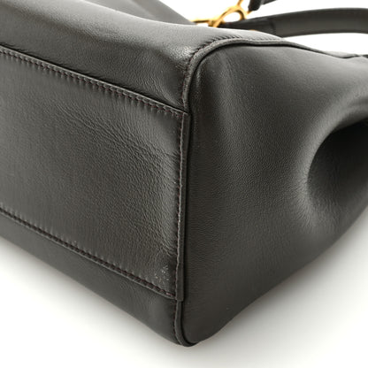 Fendi Nappa Mini Peekaboo Iconic Satchel Carbone 9 of 9