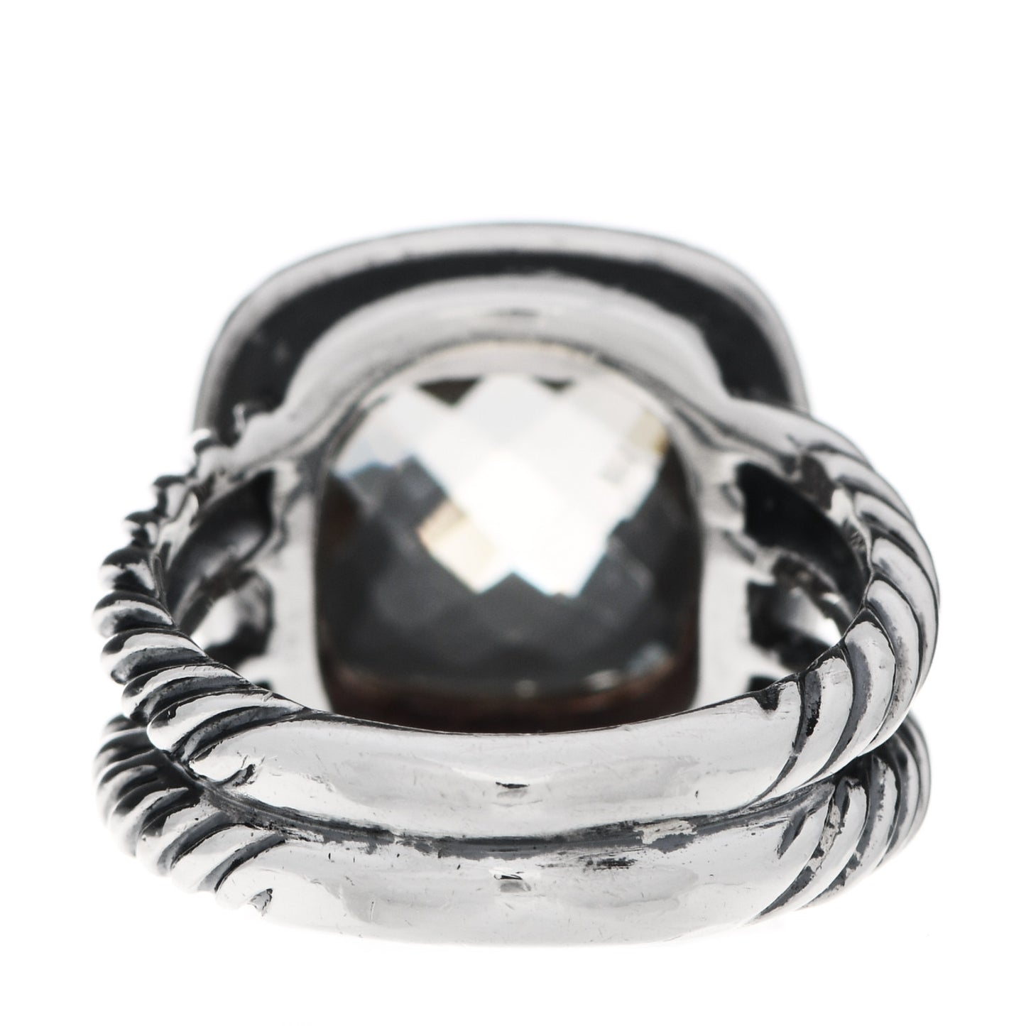 Sterling Silver Diamond Prasiolite 11mm Albion Ring 52 6