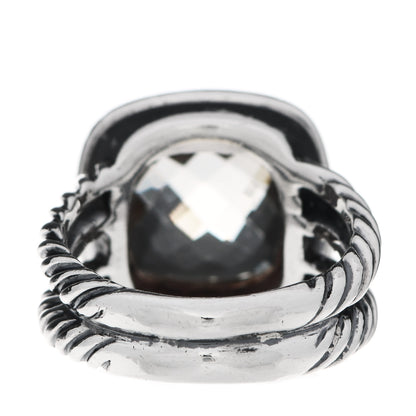David Yurman Sterling Silver Diamond Prasiolite 11mm Albion Ring 52 6 4 of 5