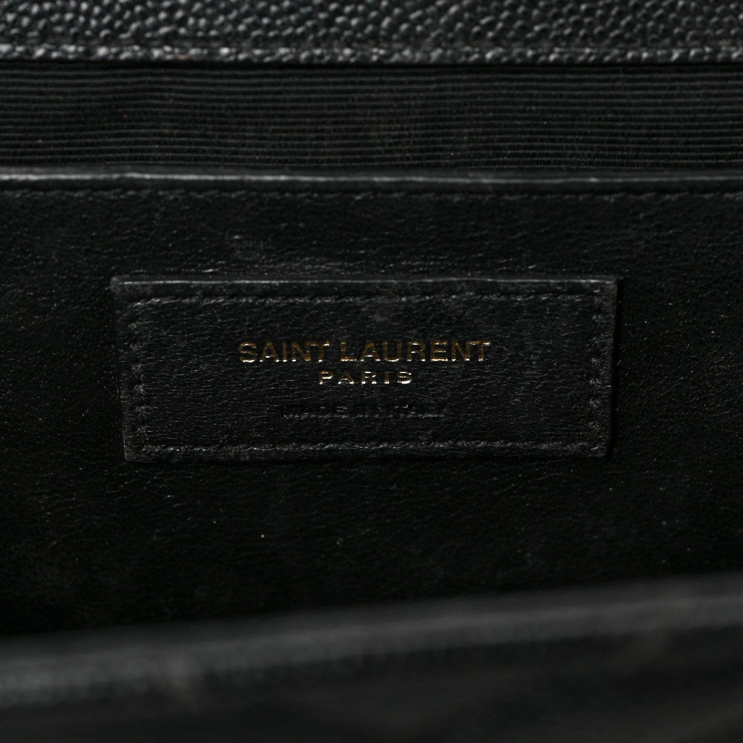 Saint Laurent Grain De Poudre Matelasse Chevron Medium Monogram Satchel Black 6 of 12
