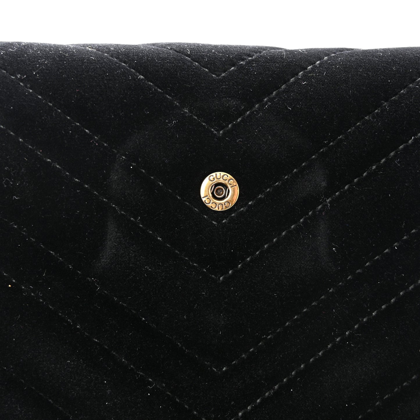 Velvet Matelasse GG Marmont Chain Wallet Black
