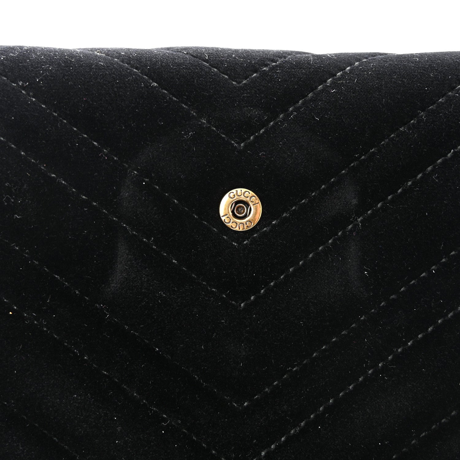 Gucci Velvet Matelasse GG Marmont Chain Wallet Black 11 of 11