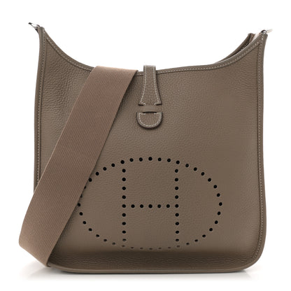 Hermes Taurillon Clemence Evelyne III PM Etoupe 1 of 10
