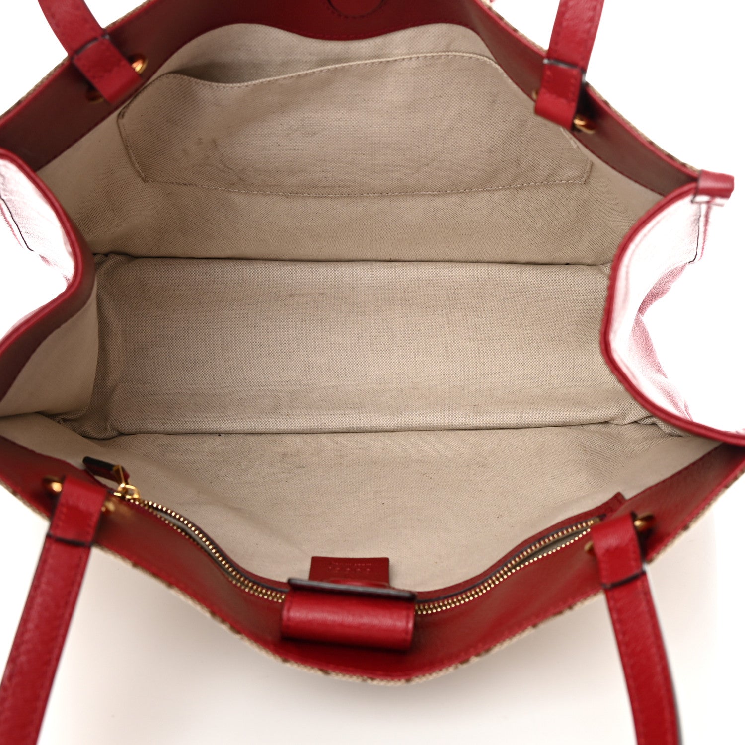 Gucci Monogram New Sakai Calfskin Lux Horsebit 1955 Tote Bag Beige Ebony New Cherry Red 5 of 13