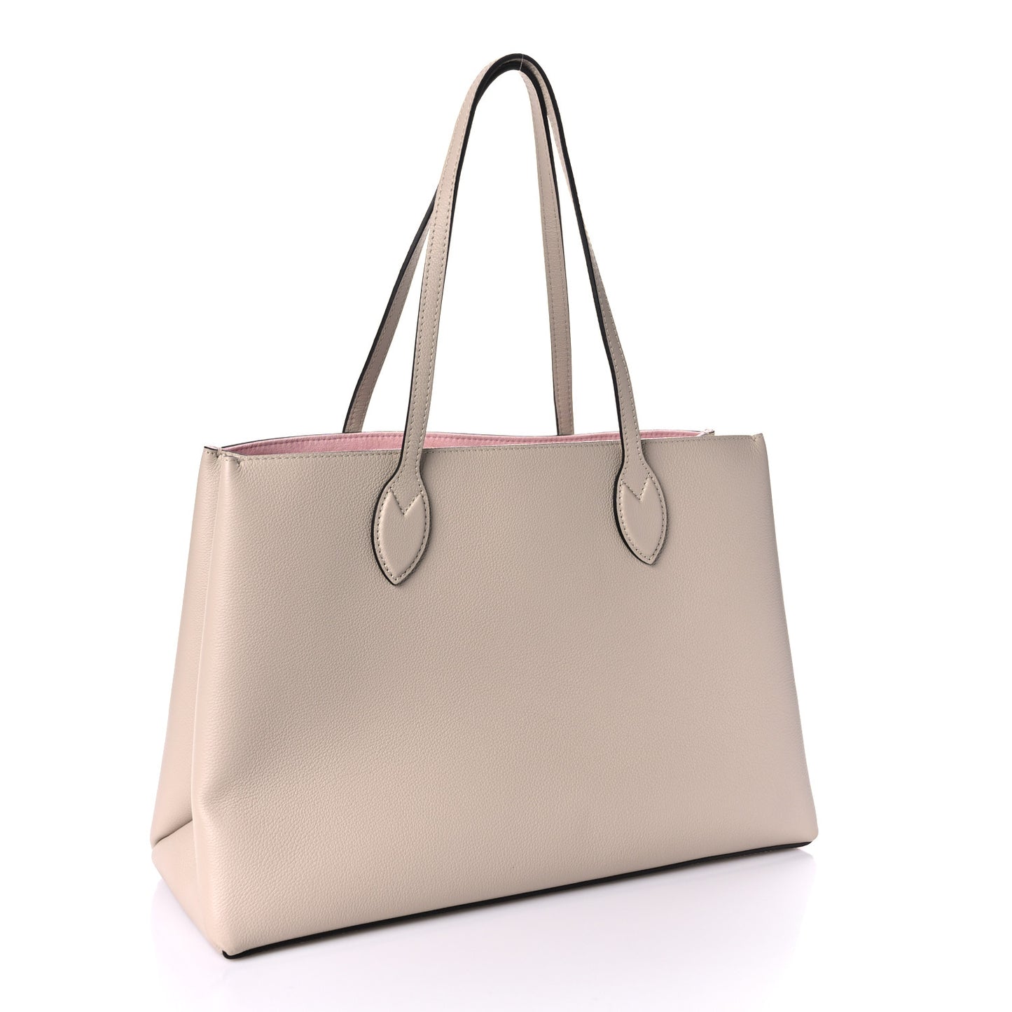 Grained Calfskin Lockme Shopper Greige