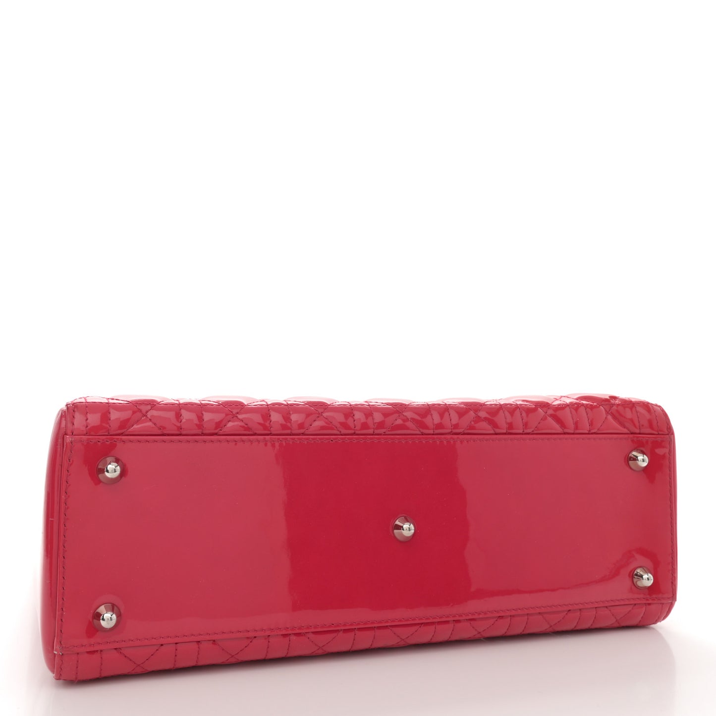 Patent Cannage Large Lady Dior Fuchsia