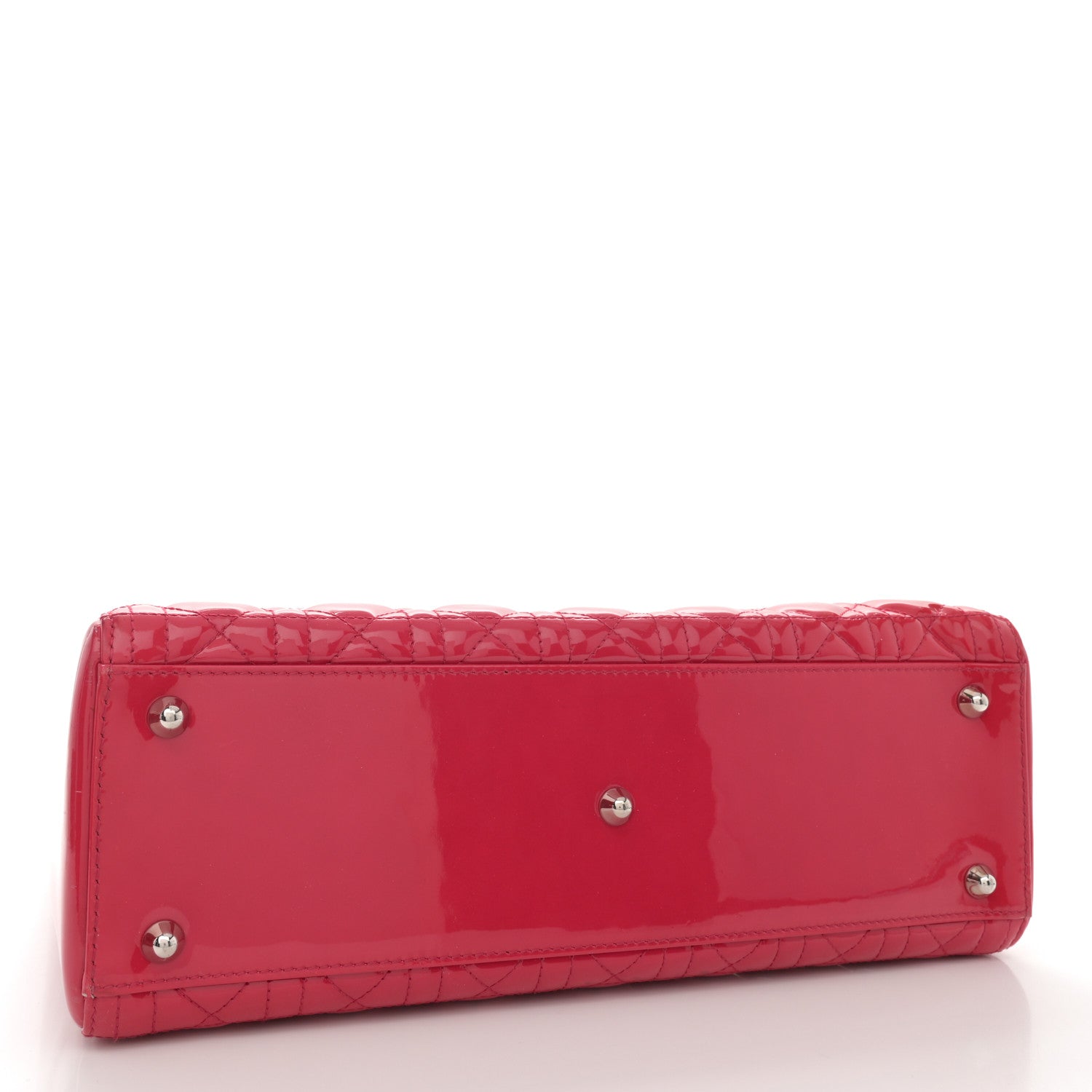Christian Dior Patent Cannage Large Lady Dior Fuchsia 4 of 13