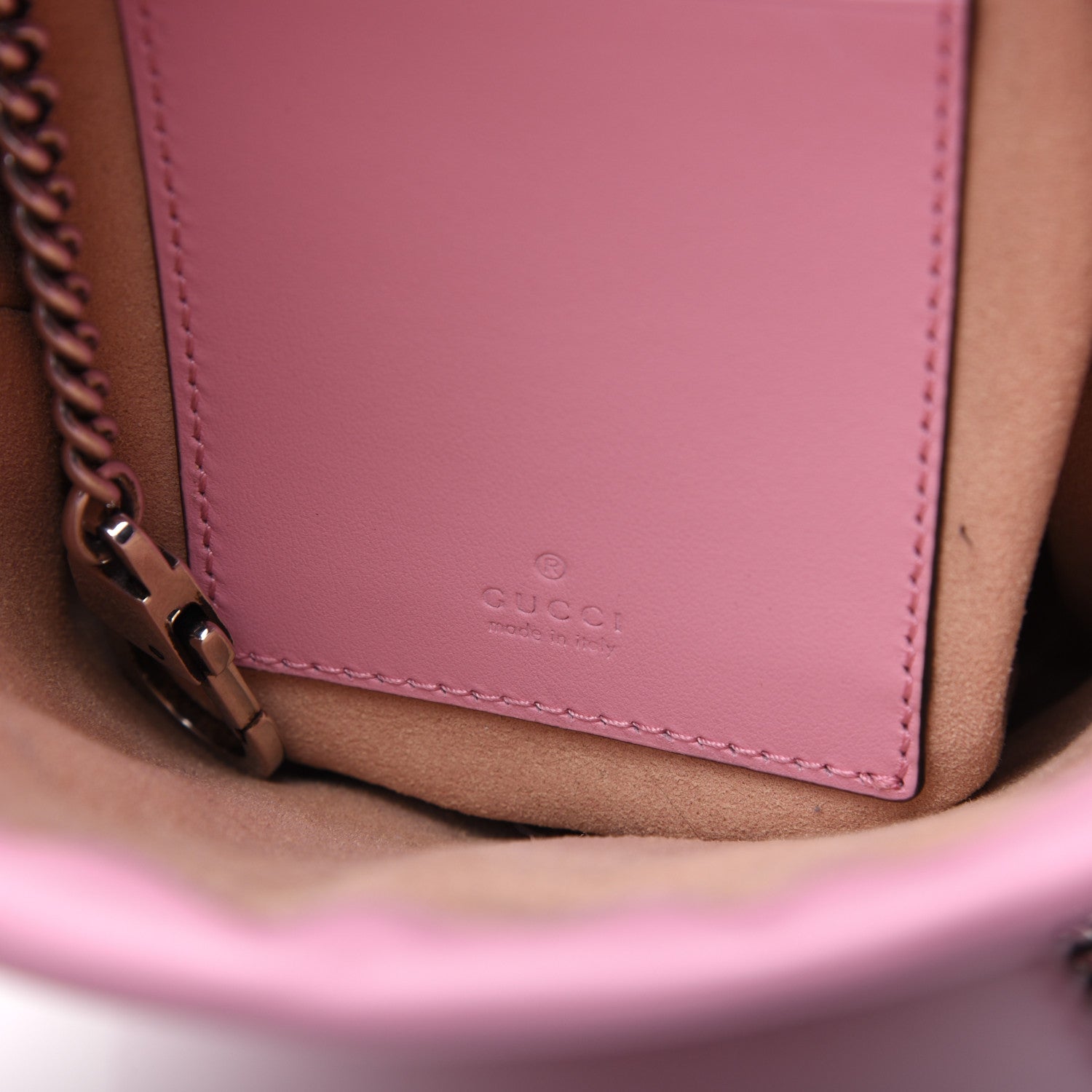 Gucci Calfskin Matelasse Mini GG Marmont 2.0 Bucket Bag Wild Rose 8 of 12