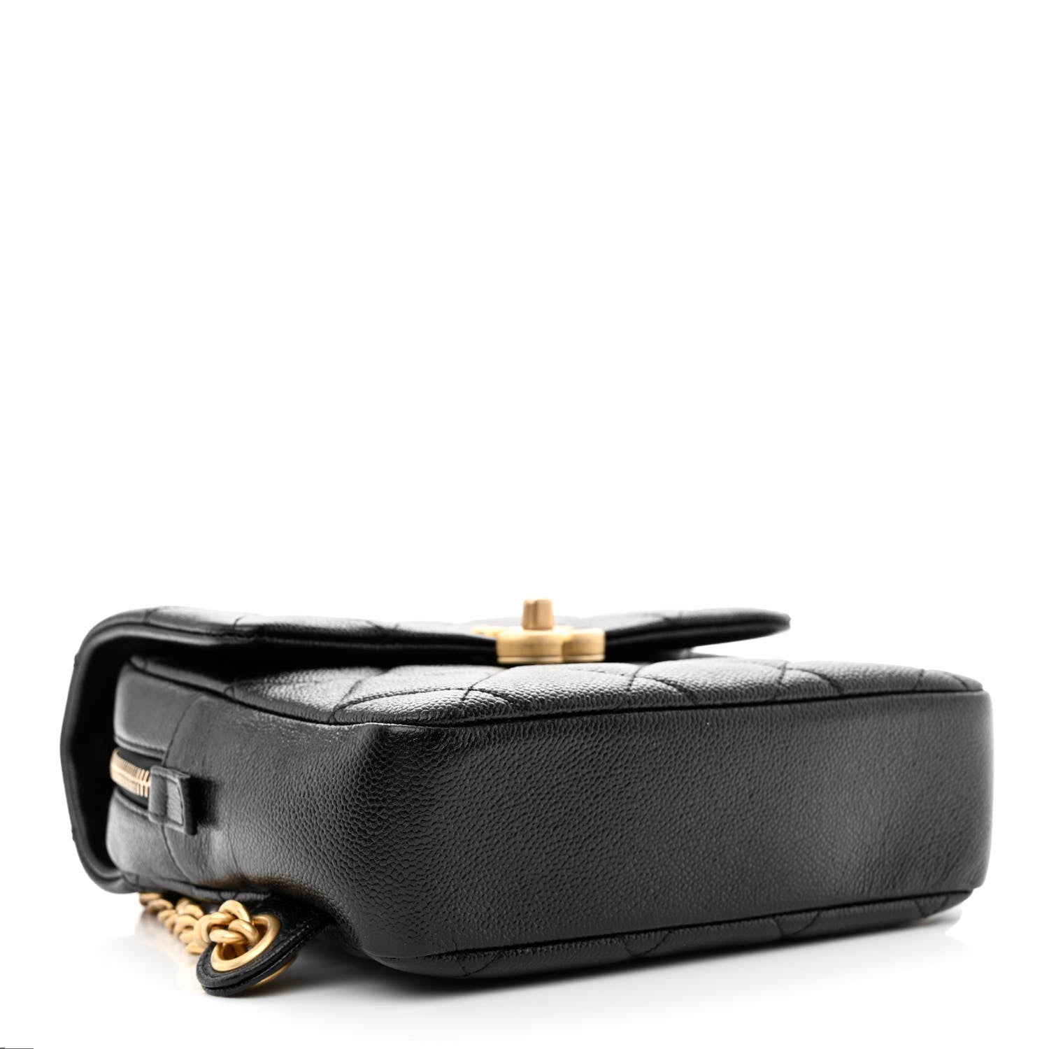 Chanel Shiny Caviar Quilted Chain Melody Backpack Black 4 of 11