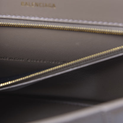 Balenciaga Grained Calfskin Medium Hourglass Top Handle Bag Mink Grey 7 of 11