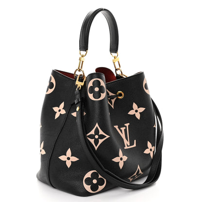Louis Vuitton Empreinte Monogram Giant Neonoe MM Black Beige 3 of 10