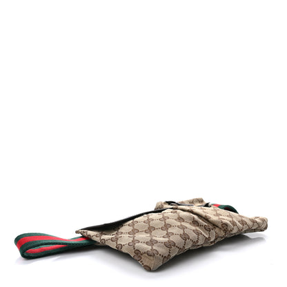 Gucci GG Monogram Web Double Pocket Belt Bag Dark Brown 4 of 9