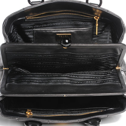 Prada Soft Calf Frame Tote Nero Black 11 of 11