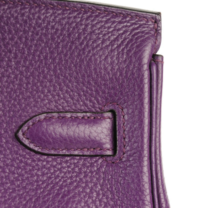 Hermes Taurillon Clemence Birkin 30 Ultraviolet 11 of 27