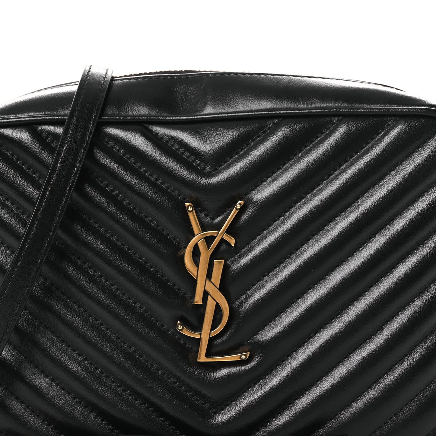 Calfskin Matelasse Monogram Lou Camera Bag Black