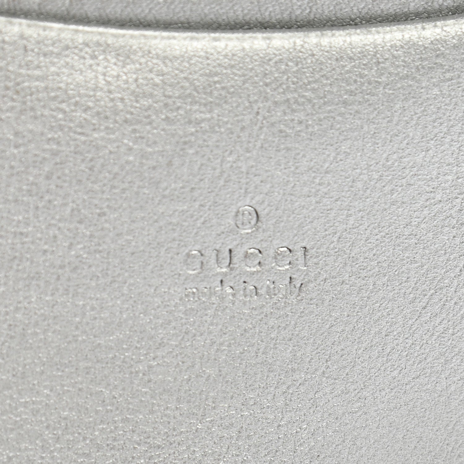 Gucci Metallic Guccissima Interlocking G Flap Card Case Silver 6 of 10
