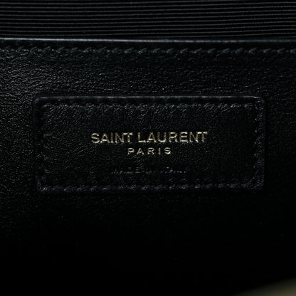 Saint Laurent Grain De Poudre Textured Mixed Matelasse Triquilt Medium Monogram Satchel Army Green 5 of 7