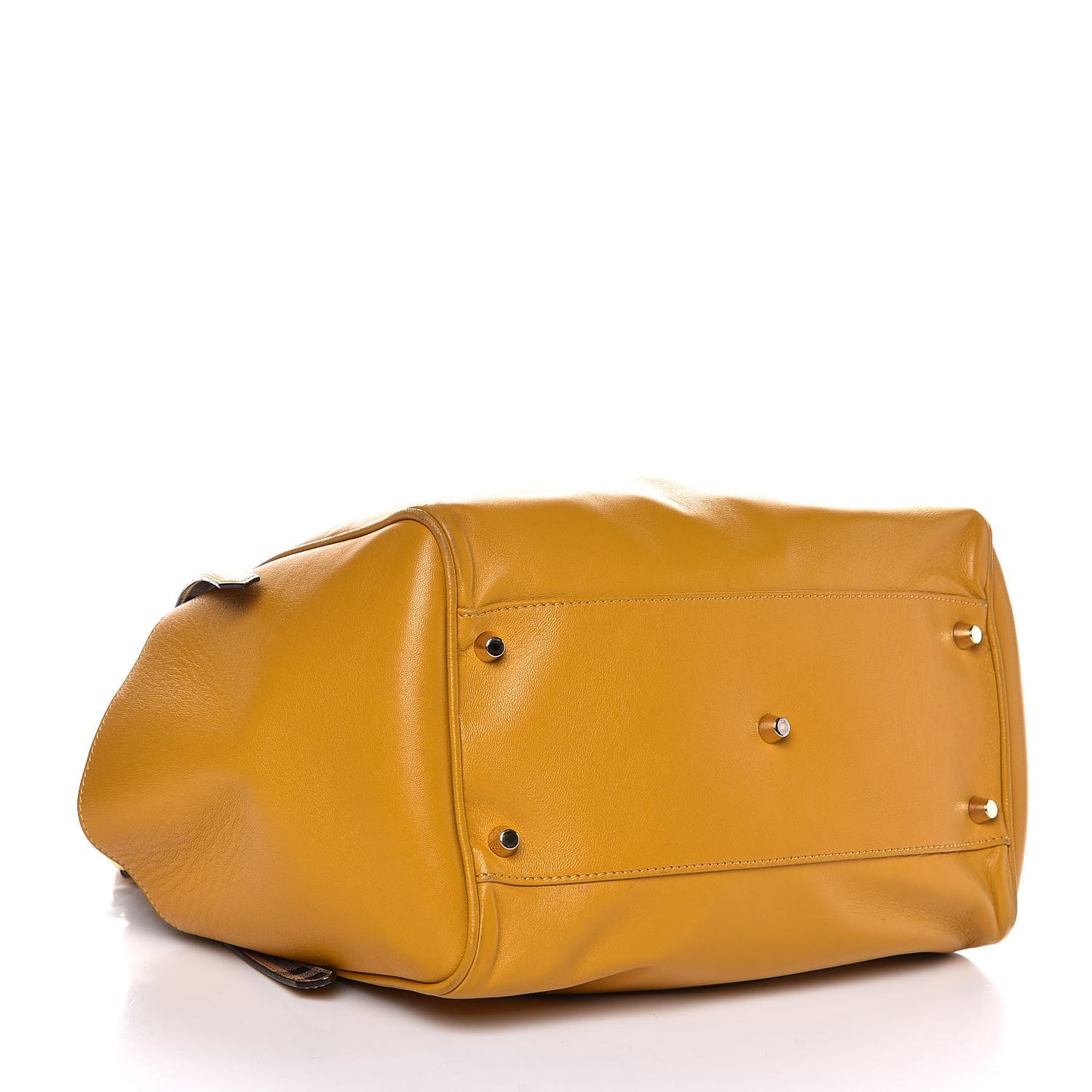 Calfskin Haymarket Check Small Canterbury Tote Yellow