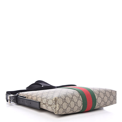 Gucci GG Supreme Monogram Web Messenger Bag Black 4 of 9