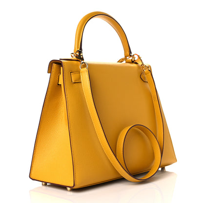 Hermes Epsom Kelly Sellier 28 Jaune Ambre 3 of 11