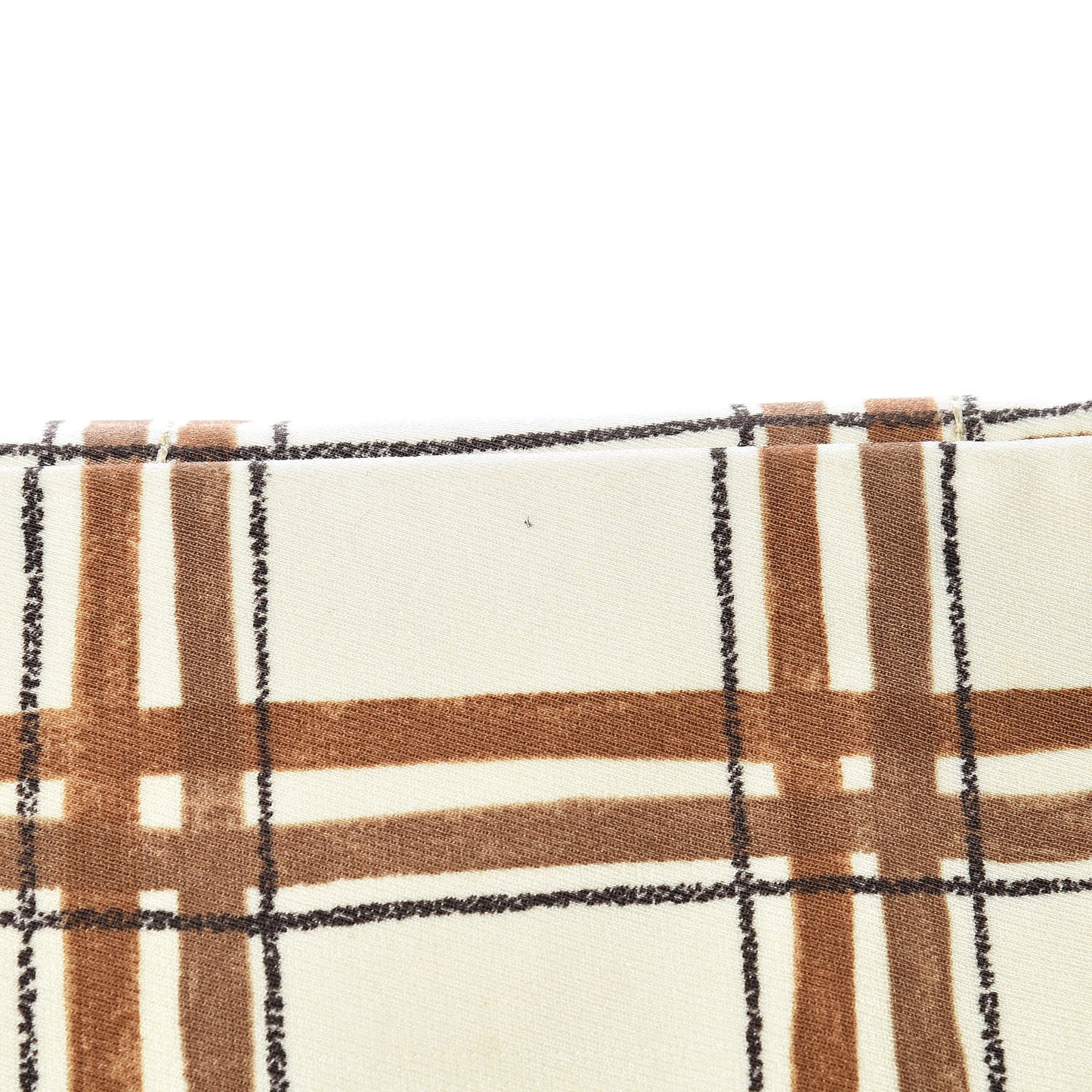 Tessuto Stampato Plaid Tote Moro