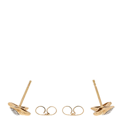 David Yurman 18K Yellow Gold Diamond Pave X Earrings 3 of 5