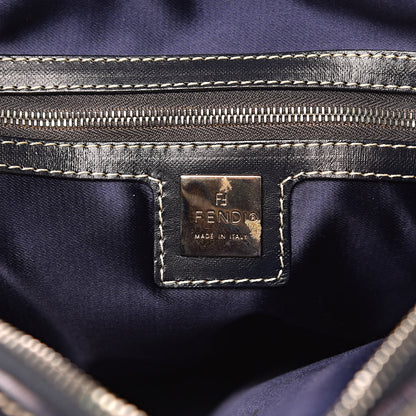 Fendi Zucchino Mini Boston Satchel Navy 6 of 12