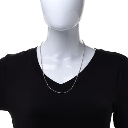 Tiffany Sterling Silver 2.5mm Beads Necklace 24" 2 of 6