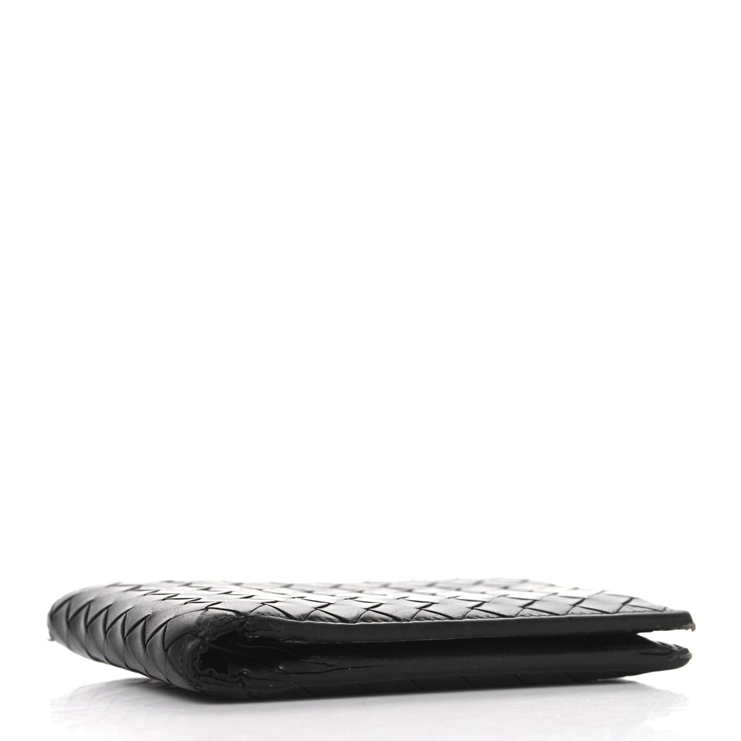 Nappa Maxi Intrecciato Bi-Fold Wallet Black