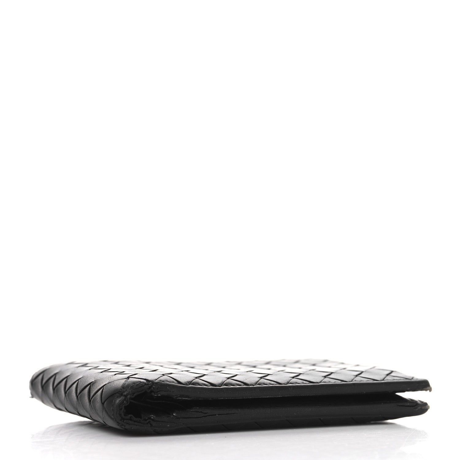 Bottega Veneta Nappa Maxi Intrecciato Bi-Fold Wallet Black 4 of 10