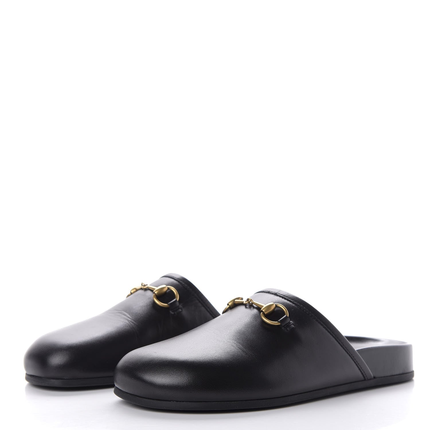 Gucci Malaga Kid Womens Horsebit River Slippers 35 Black 3 of 10