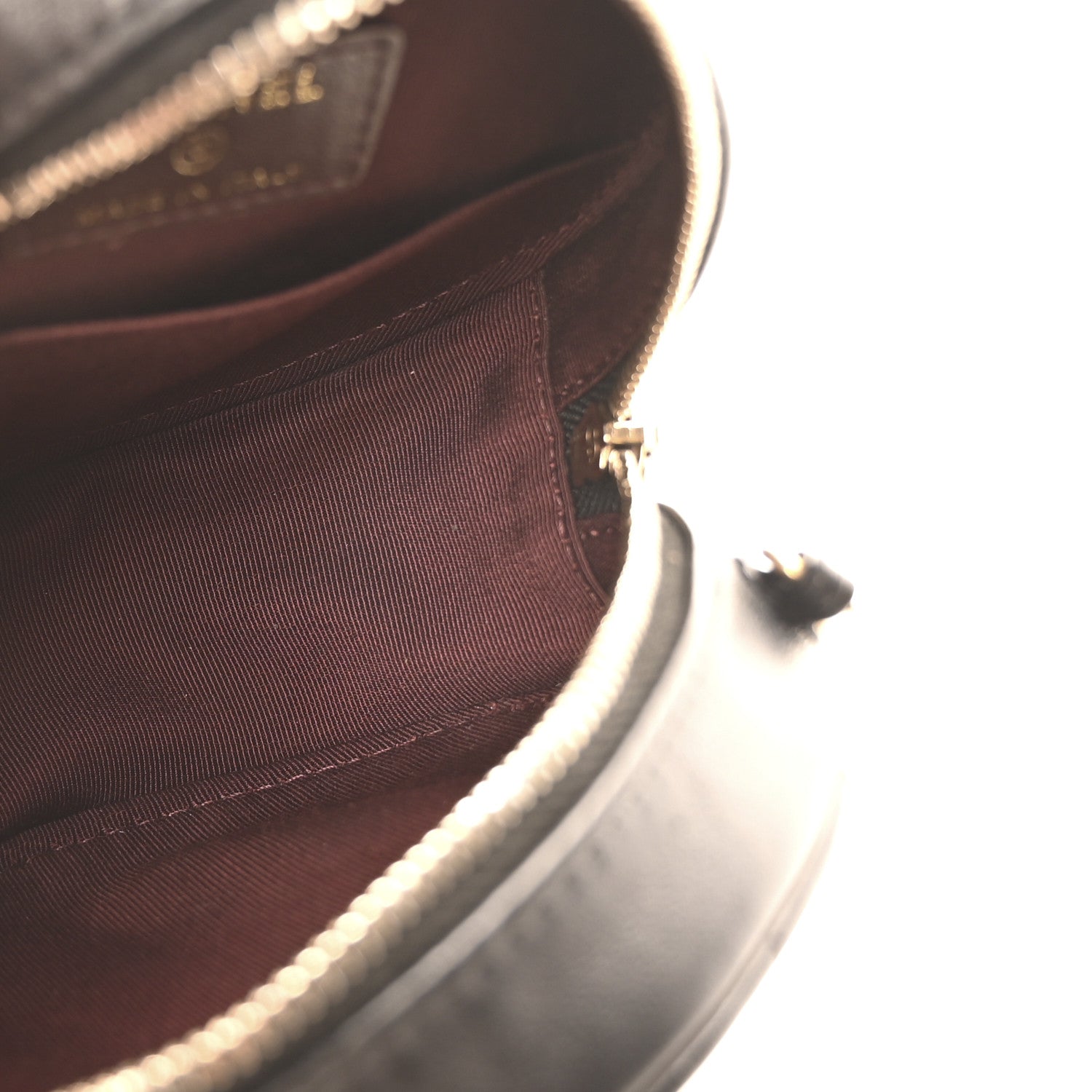 Chanel Lambskin Quilted Round Clutch With Chain Black 5 of 10