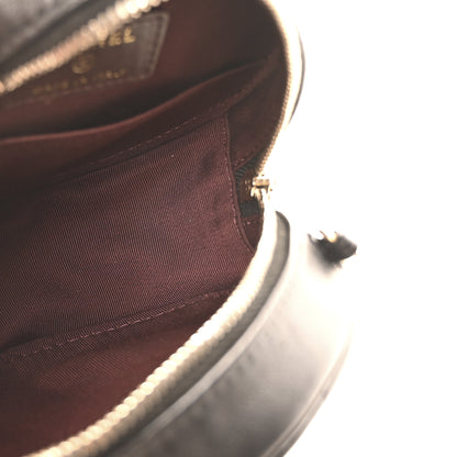 Chanel Lambskin Quilted Round Clutch With Chain Black 5 of 10