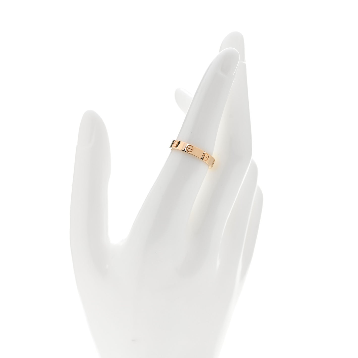 18K Yellow Gold 3.5mm LOVE Wedding Band Ring 53 6.5
