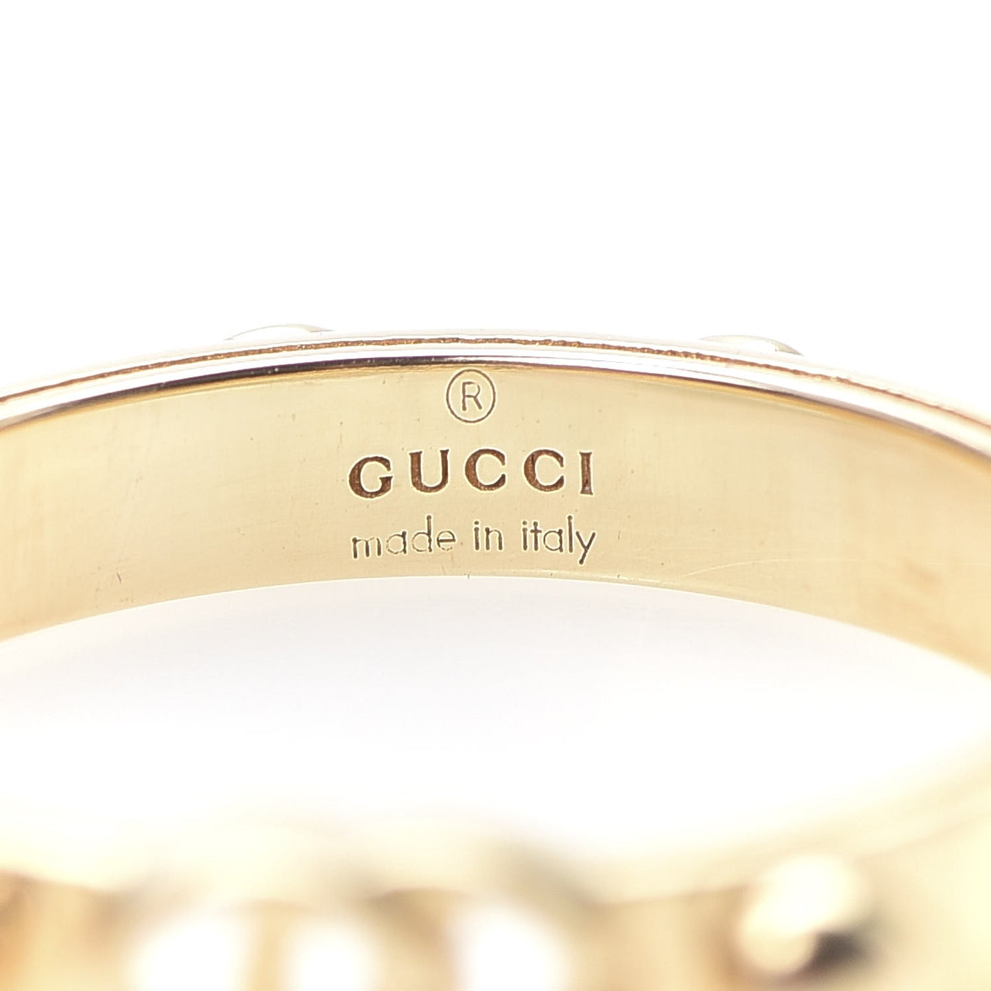 18K Yellow Gold Running G Ring 52 6