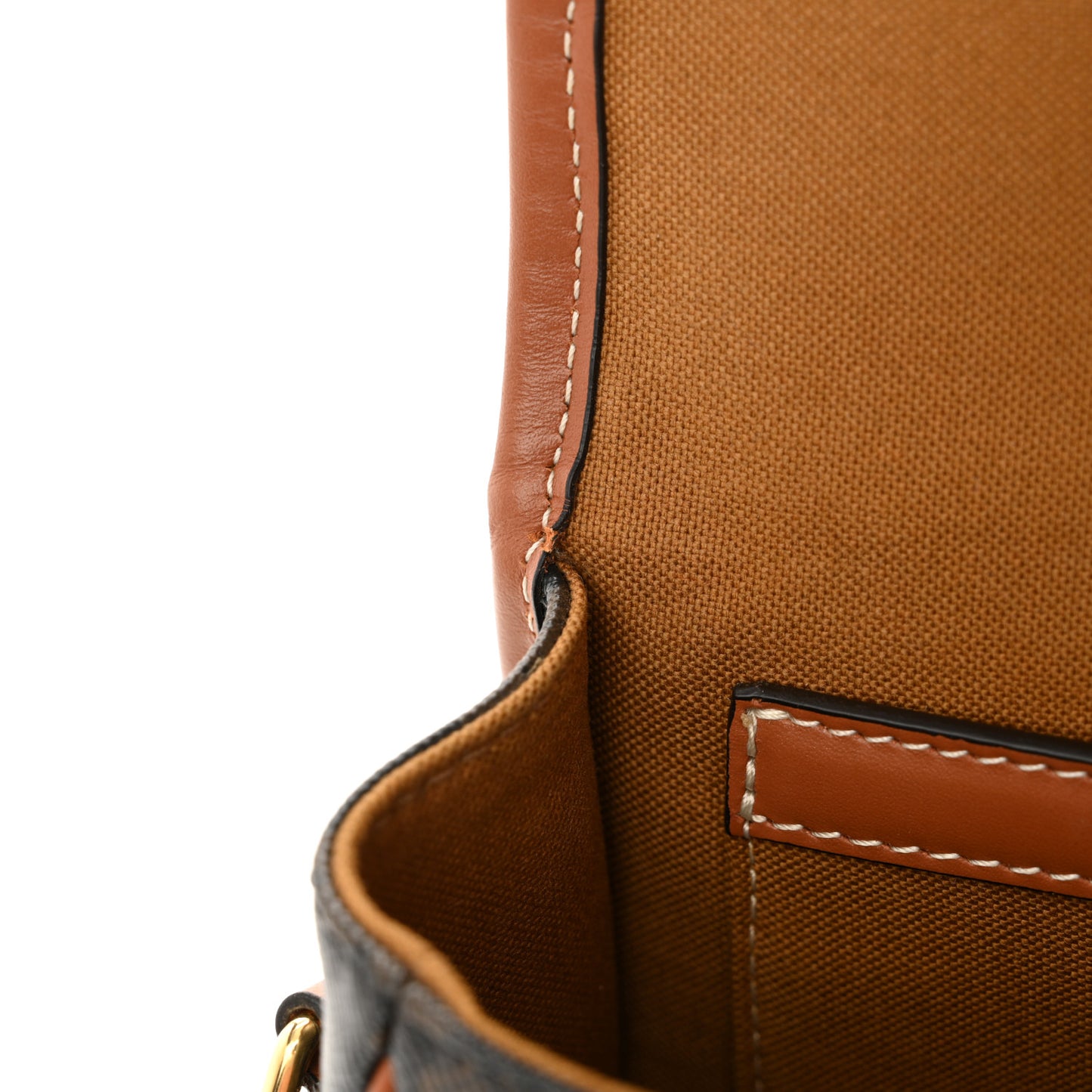 Triomphe Canvas Medium Folco Bag Tan