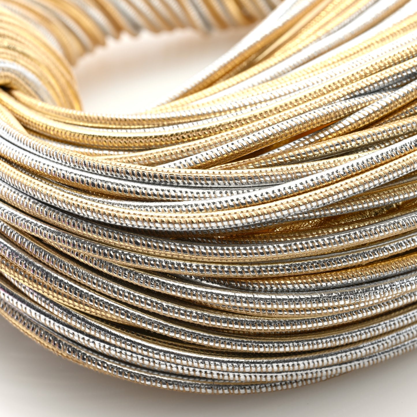 Tubular Laminated Lambskin Mini Jodie Gold Silver