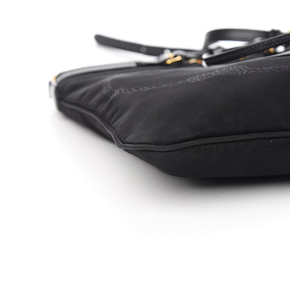 Prada Tessuto Nylon Saffiano Logo Crossbody Bag Black 8 of 10