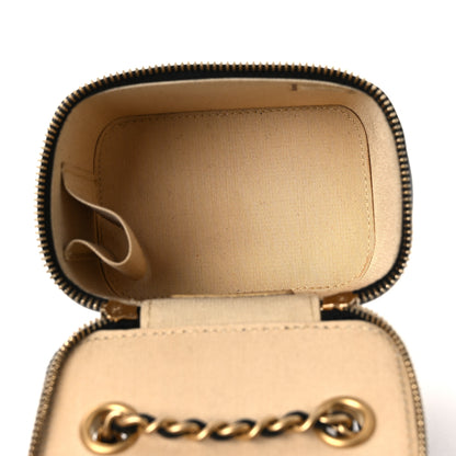 Chanel Lambskin Quilted Mini Pearl Crush Vanity Case With Chain Black 4 of 10