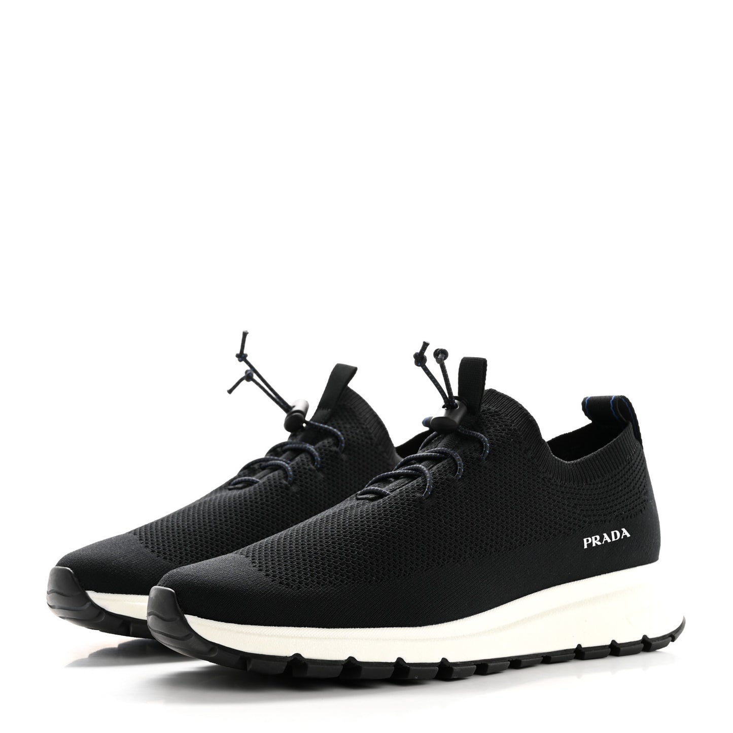 Rubber Knit Fabric Mens Calzature Uomo Sneakers 8 Black Bluette
